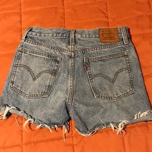 Levi’s high waisted denim shorts
